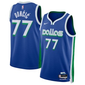 Dres Dallas Mavericks Luka Doncic 77 Nike 2022-23 City Edition Plava Swingman